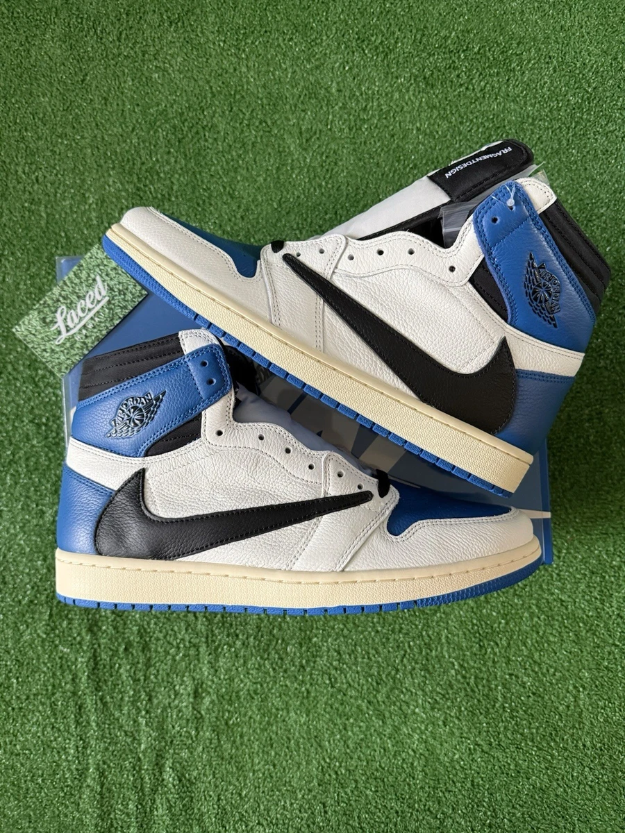 Jordan 1 Retro x Fragment Design x Travis Scott High Blue | eBay