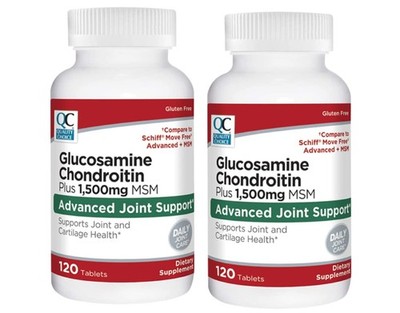 Quality Choice Glucosamine Chondroitin Joint Support Tablets 120 Ct. Pack of 2