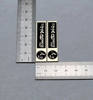 EV Electro-Voice ElectroVoice Speaker Badge Emblem *Small Pair* Premium Gold