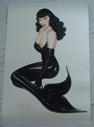 OLIVIA de Berardinis BETTIE PAGE Mermaid UP PERISCOPE 1990 sn 16/25 - Picture 16 of 17