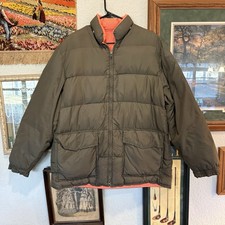 Vintage 60s Sears Work  n Leisure Reversible Prime Goose Down Hunting Jacket Lrg