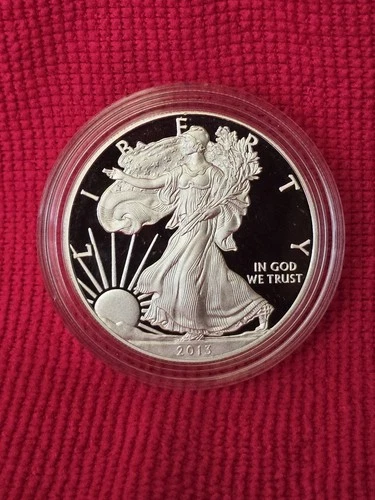 2013 W 1 oz Proof Silver American Eagle In Capsule - Coin Only (NoBox - No COA)