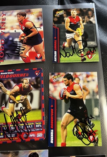 9x Footy Cards Hand Signed Melbourne Demons Pike Viney YZE Neitz Sylvia Davey - Picture 9 of 20