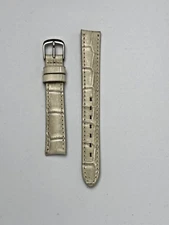 14mm Ivory Genuine Leather Watch Band - USA