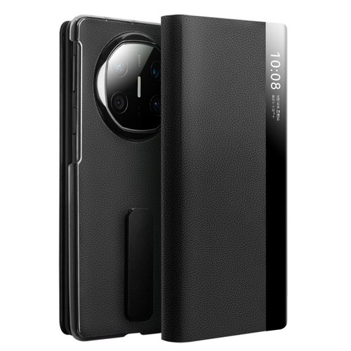 Premium Cowhide Leather Bracket Case for Huawei Mate X6 Window View Holder Cover - 第 10/11 張圖片