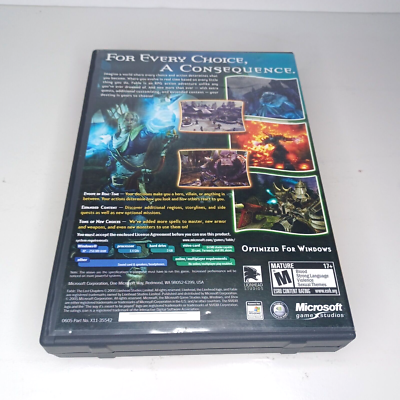 Fable The Lost Chapters PC CD-ROM Game Box Slipcover Manual Key