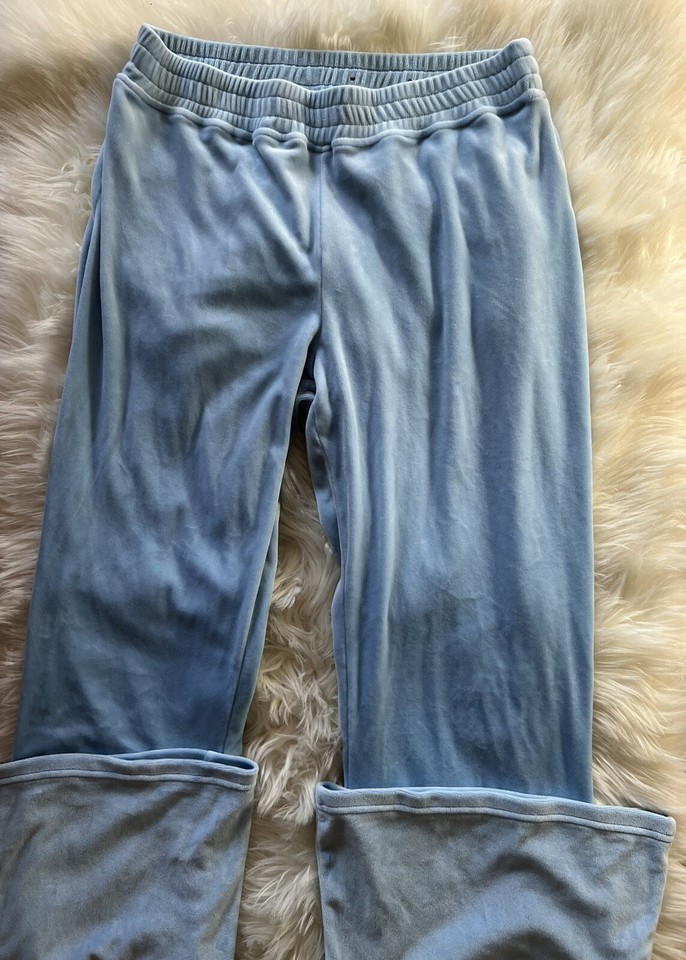 Hollister Velour Lounge Pants Ultra High Rise Sweatpants Flare. Sz M. Sky Blue. | eBay