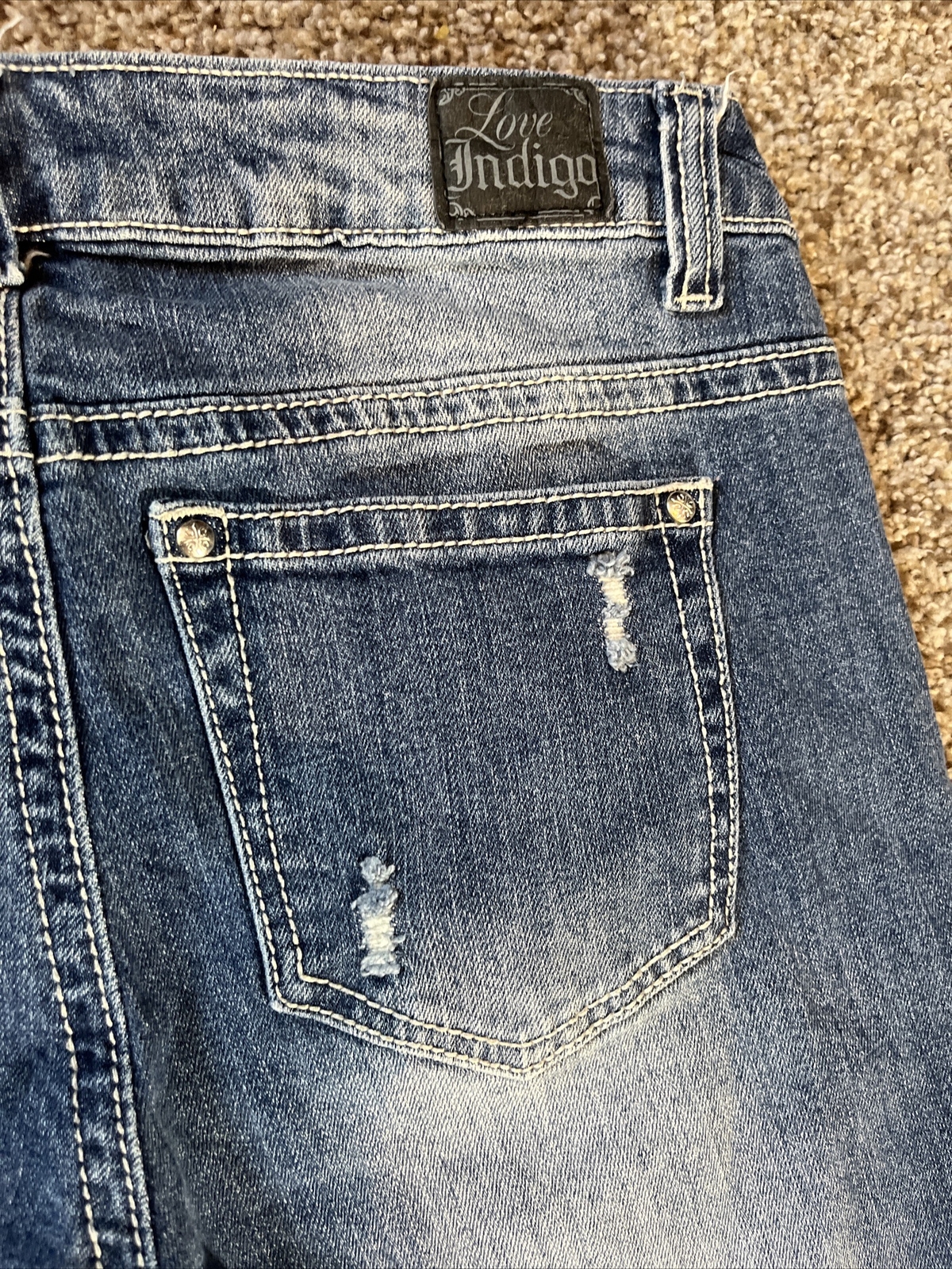 Love Indigo Womens Size 8 29x32 Bootcut Denim Jeans - View 13