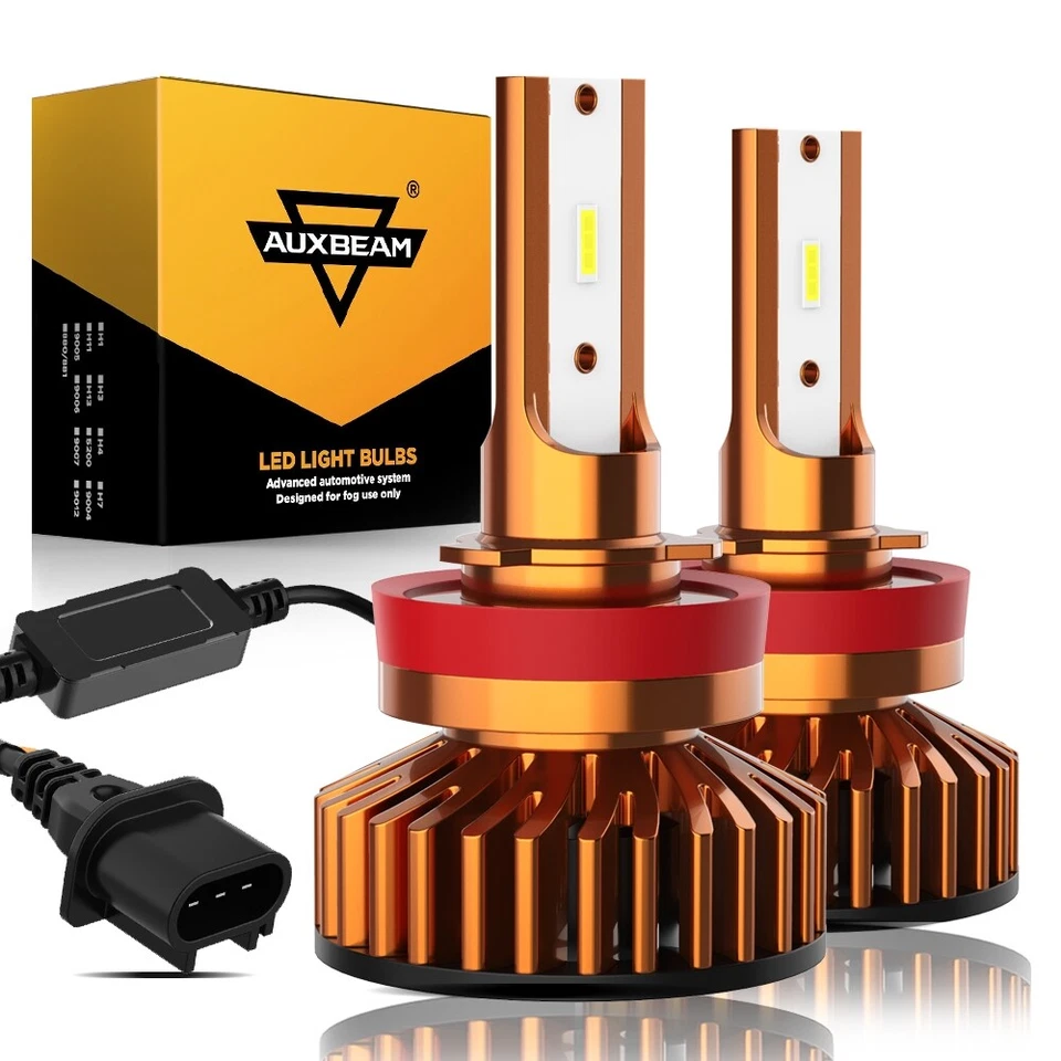 AUXBEAM 9005 H11 LED Combo Bulbs Headlight High Low Beam for Peterbilt 579 389 - Image 4 of 4