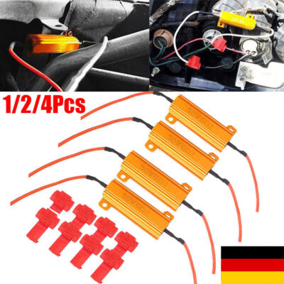 1/2/4Stks LED Lastwiderstand Widerstand 50W 6Ohm an 12V passend für CANBUS