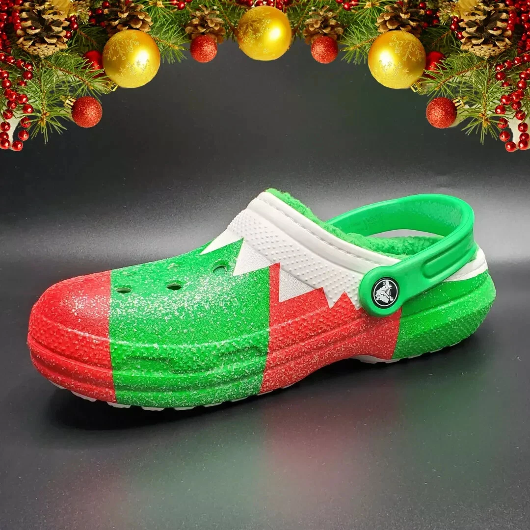 Unisex Classic Holiday Lined Clogs, Fuzzy Clogs