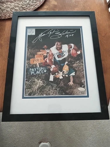 Walter Payton Running the Hill Autograph Signed 8x10 Steiner WP COA Chicago HOF