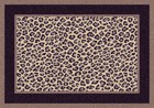 2x4 Milliken Ivory Bordered Door Mat Zimbala Snow Leopard - Aprx 2' 8" x 3' 10"