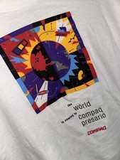 Vintage 90s Compaq Computers PROMO Shirt Size XL Single Stitch Tech FLAWLESS