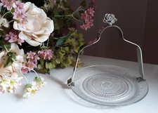 Tellerhalter für Etagere Rose mit Strassstein Metall Tellergriff H18/H23cm  
