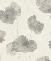 Tapete Vlies Rasch Andy Wand Seerose Floral Grau Weiß 458213 (3,14€/1Qm)