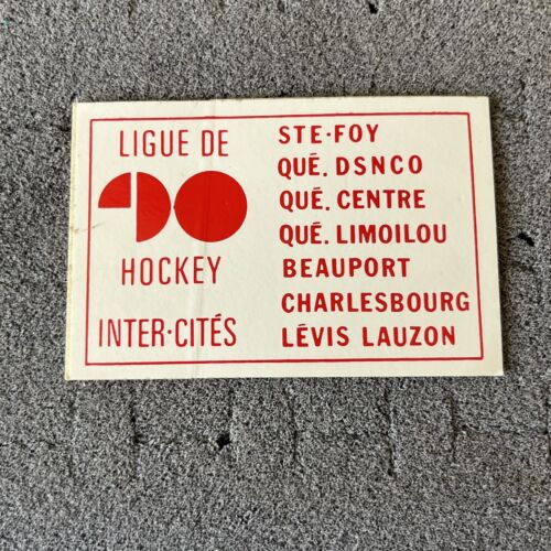 Autocollant Ligue de hockey Inter-cités Ste-Foy Qc Limoilou Levis Lauzon Charlesbour - Photo 1 sur 6