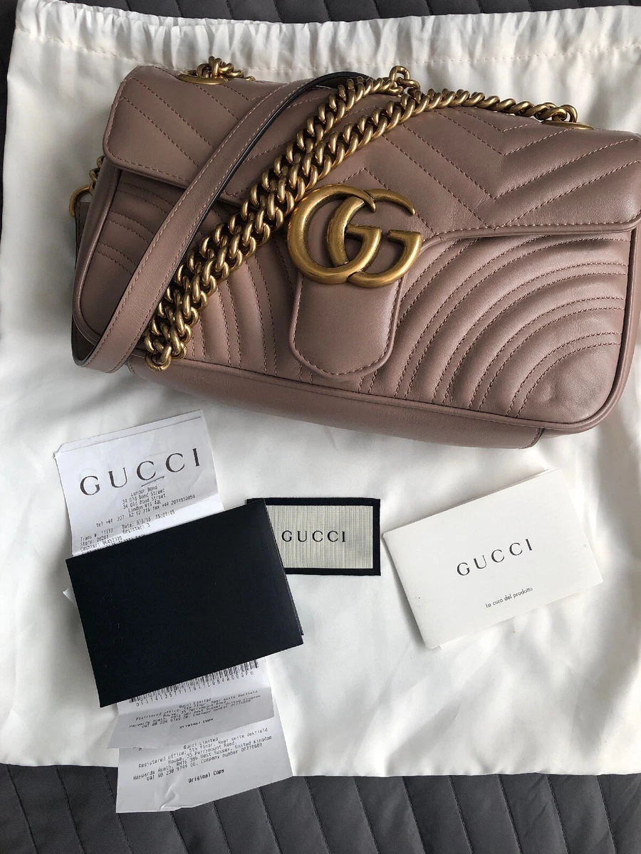 GG Marmont Small Shoulder Bag in Pink - Gucci