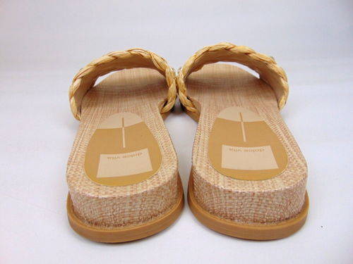 Dolce Vita Pearl Raffia Low Casual Slide Sandals, Women's Size 10.0 Med, - Picture 6 of 13
