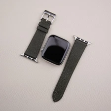 Calfskin Forest Epsom Leather Apple Watch Band 38mm 40mm 41mm 42mm 44mm 45mm