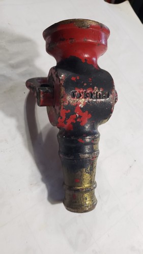 Vintage Eureka Feuerwehrschlauch Düse Griff Hebel Aktion groß 1 Stck. Konstruktion - Bild 8 von 10