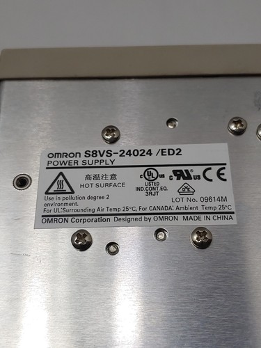 Omron S8VS-24024 /ED2 Power Supply INPUT AC100-240V 3.8A OUTPUT DC24V 10A - Picture 2 of 6