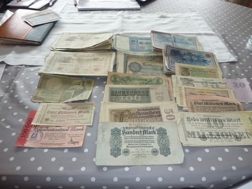 Konvolut Reichsbanknoten verschiedener Beträge und Jahre