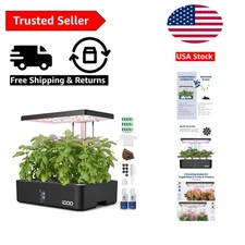 Adjustable Hydroponics Growing System - 12 Pods Up to 11.3” Height Indoor Garden