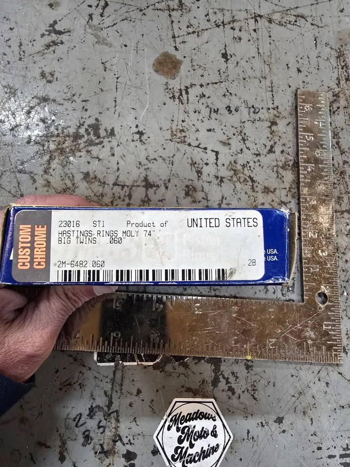 Juego de anillos de pistón Harley Davidson Shovelhead Panhead Hastings de gran tamaño .060 Os Foto 2 de 3