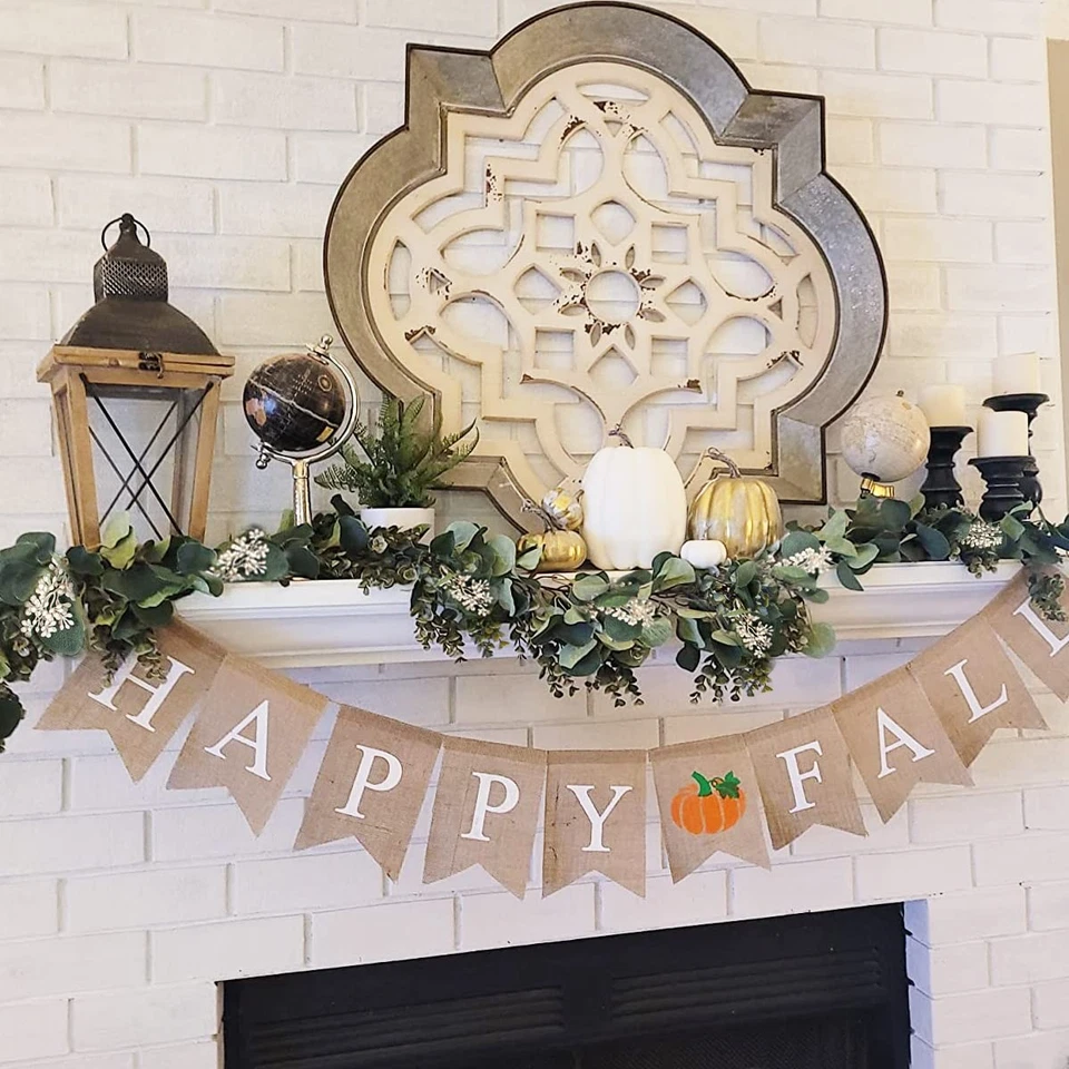 Eucalyptus Garland 6.56 Ft Lush Silver Dollar Leaves Boxwood with White Buds ... - Image 4 of 4