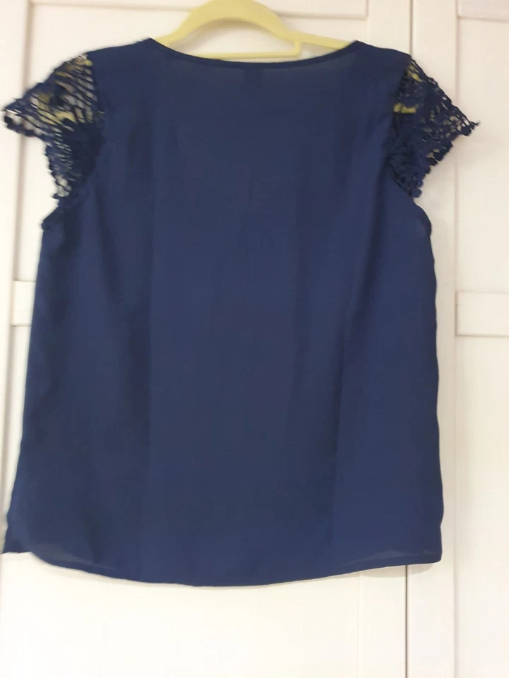 Bluse Von SHEIN Gr. 38 Neu Dunkelblau - Bild 3 von 3