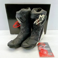 Alpinestars Super Tech R Motorcycle Boots size 43/27.5cm black white