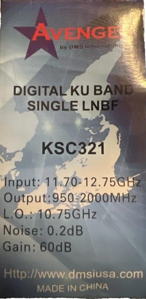 Avenger Ku Band LNBF KSC321S-2 0,2 dB Universal Lineal HD Salida Única Foto 2 de 4