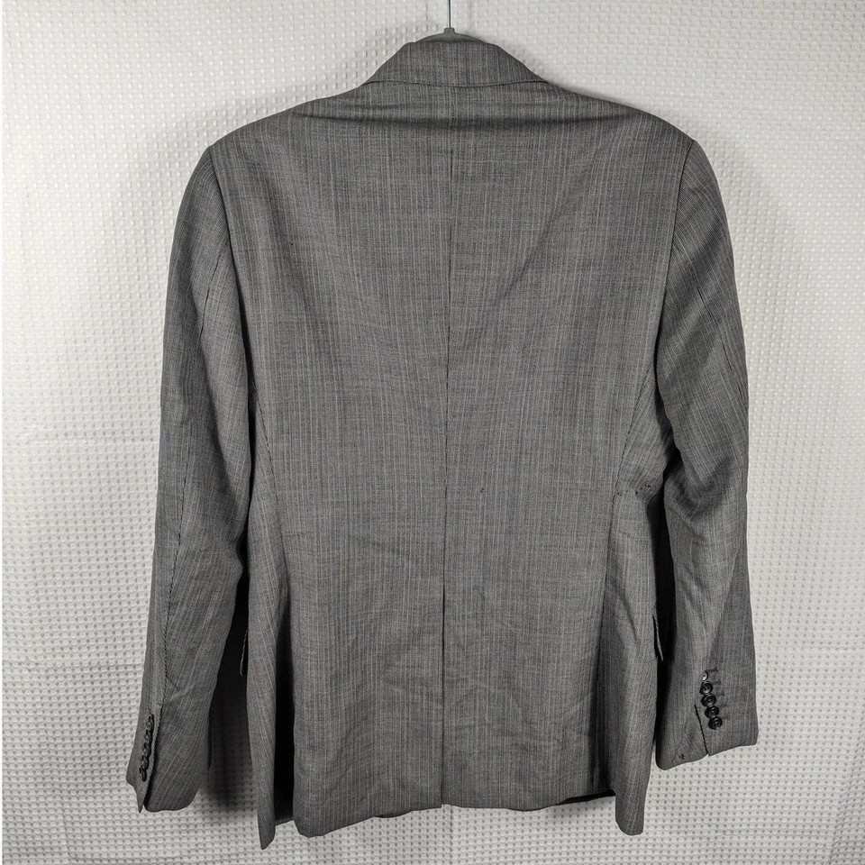 Blazer de Lana Gucci 48R Hecho en Italia Gris Micro Cuadros Triple Bolsillo Abrigo Deportivo Foto 2 de 4