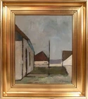 TH. MICHELSEN! ABSTRACT COMPOSITION WITH HOUSES