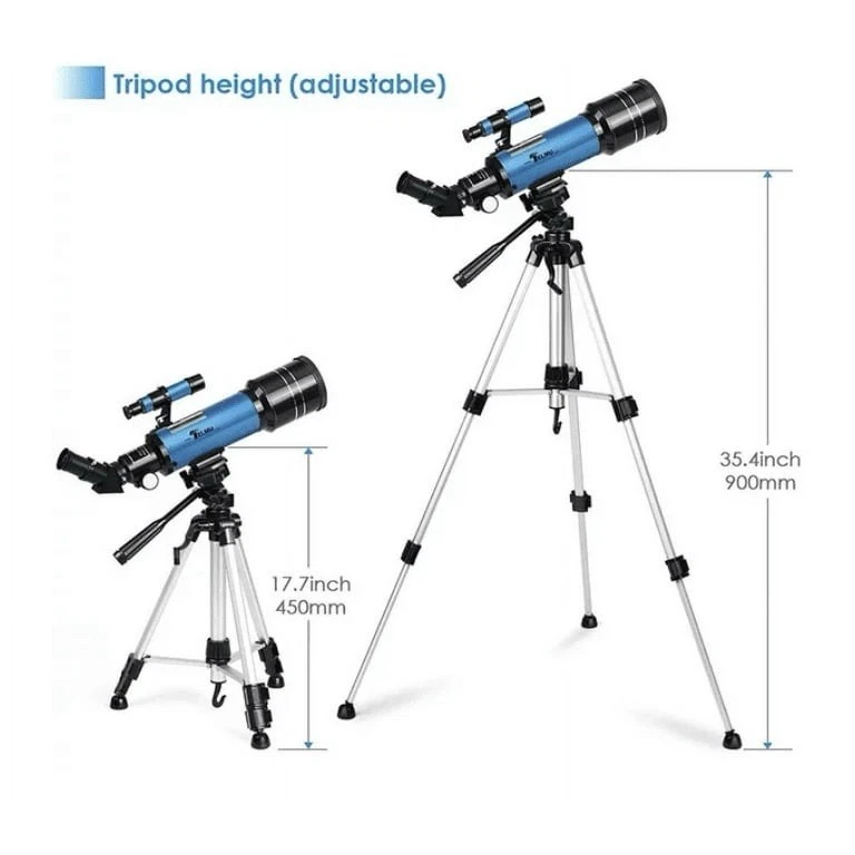 TELMU Telescope, 70mm Aperture 400mm AZ Mount Astronomical Refracting - Image 3 of 4