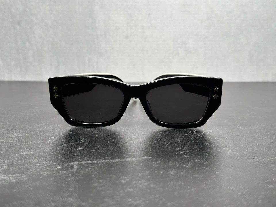 CHRISTIAN DIOR BLACK RECTANGLE SUNGLASSES DIORPACIFIC S2U 10A1 53MM! SHIPS TODAY - Image 2 of 4