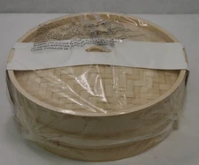 Williams Sonoma Bamboo Steamer 12" Handmade Lightweight Steamer NEW