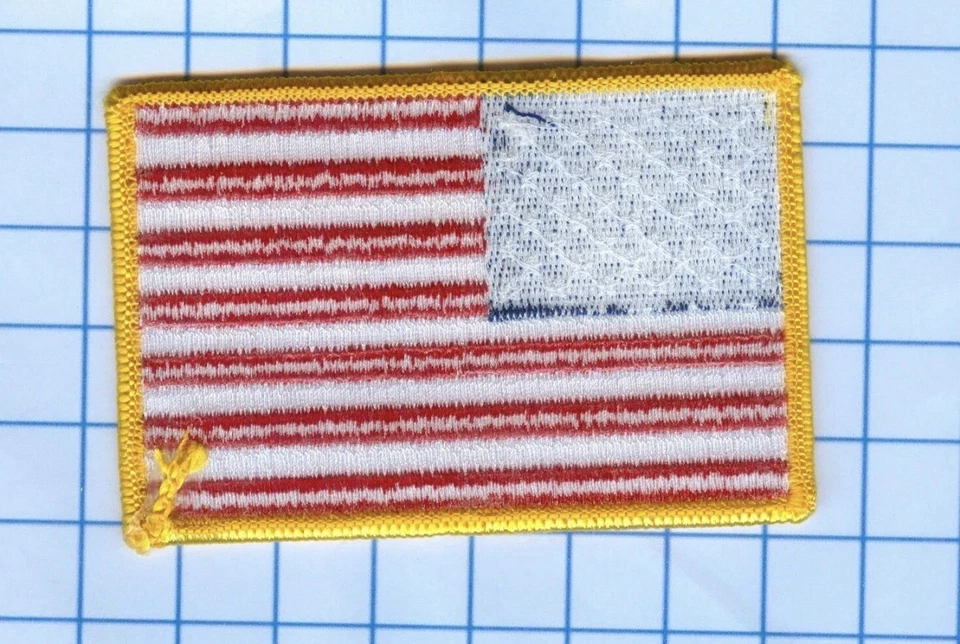 USA American Flag (G) iron-on Embroidered Patches 3.5"x2.25" iron-on - Image 2 of 2