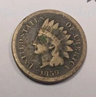 1859 Indian Head  Cent  Copper Nickel  VG Details