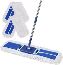 36 Commercial Dust Mop Dry Dust Broom for Hardwood Floors Cleaning 2 Reusable