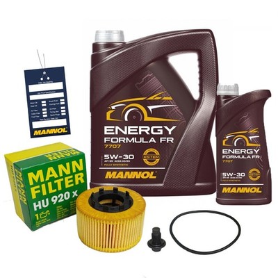 MANN Ölfilter HU920X  und 6L Mannol Formula FR 5W30 für Ford Mondeo 3 Transit