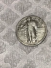 1927-S Standing Liberty Quarter Solid Very Fine better Rims Than Most, Heirloom