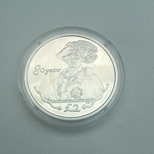 2006 South Georgia £2.00 Silver Proof Commemorative Coin QEII 80th Birthday