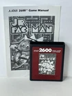 Jr. Pac-Man Pacman (Atari 2600, 1986) Red Label Cartridge Manual Cleaned Tested