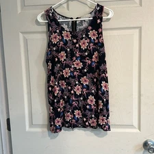 Olive and oak size large tank floral women's