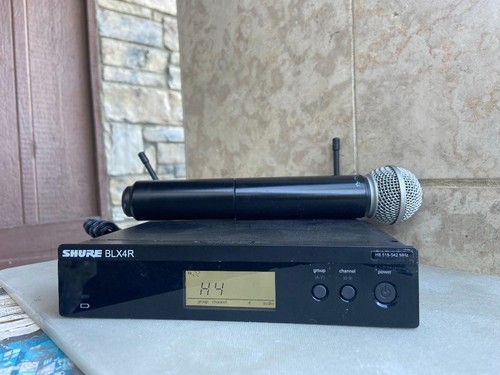 Shure BLX4R-H9/BLX2-H8 518-542 MHz SM58 Wireless Microphone system.
