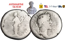 Ancient Roman Empire Coin Silver Denarius ANTONINUS PIUS 138-161 AD #33030