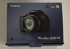 Canon Powershot SX40 HS 12.1 MP Digital Camera W/ Charger, Battery, & Manual/Box