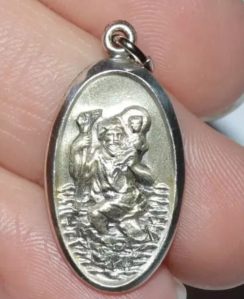 VINTAGE CREED STERLING SILVER ST. CHRISTOPHER PENDANT